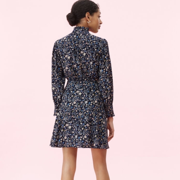 REBECCA TAYLOR SILK VIVIANNA VINE JACQUARD DRESS - Picture 3 of 10